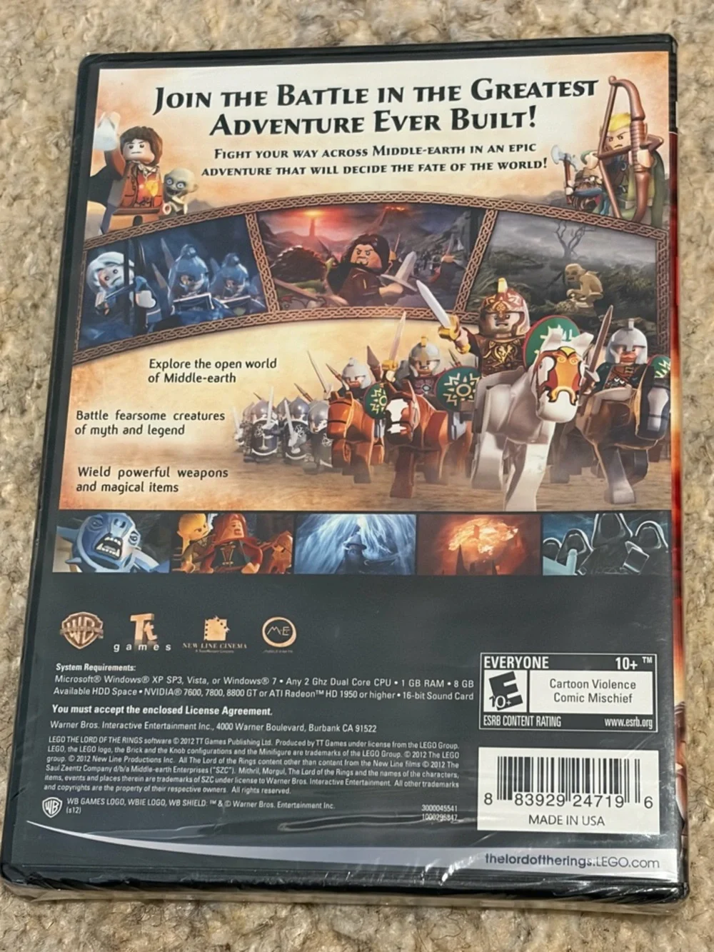 NEW LEGO Lord of the Rings PC DVD Game Sealed New LOTR Warner Bros 2012
